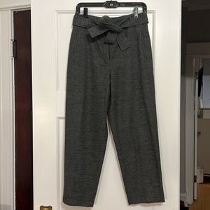 Aritzia Wilfred Tie-Front Grey Tweed Pants
